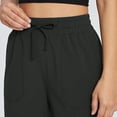 thumbnail image 3 of NECHOLOGY Women's Wide Leg Capris with Pockets and Drawstring, Dark Gray, Size S, 3 of 7