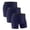 Navy, variant on Pisexur 3PC Mens Underwear Soft and Breathable 100% Cotton Mens Boxer Briefs Moisture Wicking Underwear for Men Pack, Open Fly