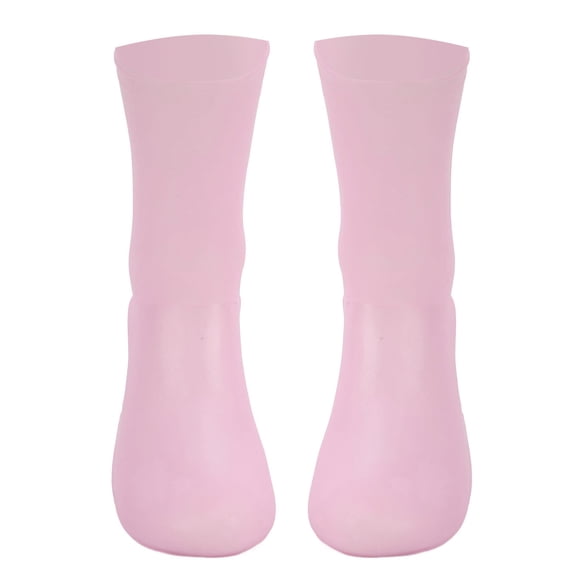 1 Pair Silicone Moisturizing Socks for Dry Cracked Skin Anti Slip Pedicure Care Softening Calluses Silicone Foot Socks Pink