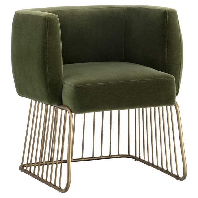 Sunpan Gala 19.5" Fauteuil Moderne en Tissu Vert Forêt