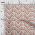 thumbnail image 2 of oneOone Cotton Jersey Orange Fabric Chevron Craft Projects Decor Fabric Printed By The Yard 58 Inch Wide, 2 of 4
