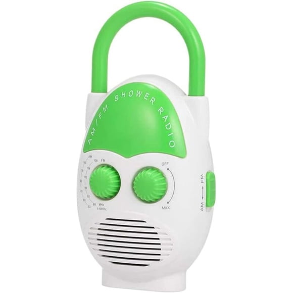Waterproof Shower Radio Shower Speaker with AM/FM Radio Portable Hanging Radio with USB and TF Card Port Headphone Jack for Bathroom Beach Pool Outdoor Home