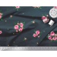 thumbnail image 2 of Soimoi polyester Crepe Fabric Leaves & Rose Flower Print Fabric by Yard 52 Inch Wide, 2 of 3