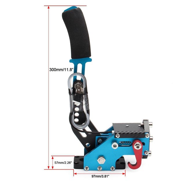 14-Bit Aluminum Alloy PC Handbrake USB Handbrakes Clamp for t300 challenge for Racing Games Blue