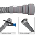 thumbnail image 2 of Drain Hose Extension Set Universal Washing Machine Hose 10Ft, Include Bracket Hose Connector and Hose Clamps Drain Hoses, 2 of 7