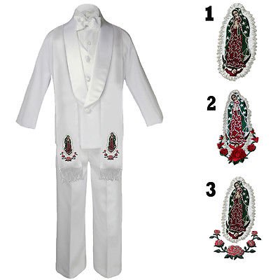 Costume de Baptême Formel pour Garçon Enfant en Bas Âge Châle Blanc à Revers Sm-20