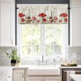 thumbnail image 2 of Kitchen Curtains 36 Inch Length, Mushroom Rod Pocket Tier and Valance Set, Green Botanical Butterfly Rustic Burlap 54" x 18" - Farmhouse Window Curtains Set for Bedroom/Living Room/Bathroom, 2 of 6