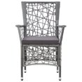 thumbnail image 5 of vidaXL 5 Piece Outdoor Dining Set Poly Rattan Grey, 5 of 5