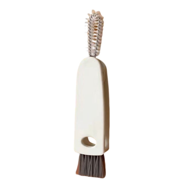 relayinert Milk Bottle Groove Brush Multifunctional Long-handle Foldable Dust Remover Cleaning Tools Household Kitchen Accessories Gray 1Set