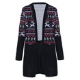 thumbnail image 5 of Cardigan à Manches Longues pour Femmes Tombant Cardigan Ouvert devant avec Poches Casual Duster Pull Cardigan Léger, 5 of 5