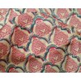 thumbnail image 4 of oneOone Silk Tabby Fabric Damask & Floral Block Printed Fabric 1 Yard 42 Inch Wide, 4 of 4
