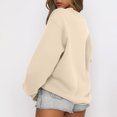 thumbnail image 4 of Mefallenssiah Mode Chandail Décontracté à Manches Longues à Col Rond pour Femmes, Coupe Ample, Haut Blouse Beige m, 4 of 7