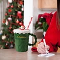 thumbnail image 4 of Ceramic Christmas Tree,Couples Christmas Gifts Christmas Mug Christmas Tree Ceramic Straw Mug High Color Sweater with Lid Straw Ceramic Mug Couple Mug Holiday Gift Mugs Gifts for Couples, 4 of 6