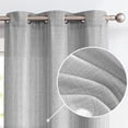 thumbnail image 1 of Curtainking Rideaux Texturés en Lin 63 Pouces Gris Pâle Chambre Salon Ensemble de Rideaux pour Fenêtre Voilages Filtrant la Lumière Tête à Oeillets 2 Panneaux, 1 of 7