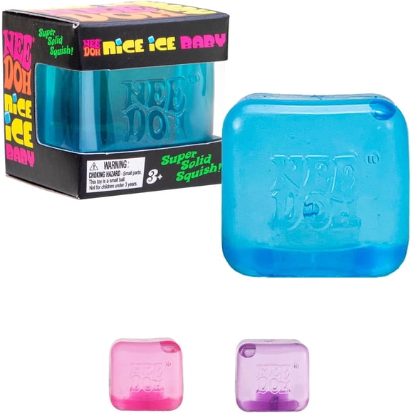 Schylling NeeDoh Nice Ice Baby - Sensory Squeeze Toy - Super Solid Squish - 1.25" Wide - Color May Vary