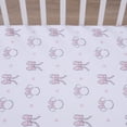 thumbnail image 3 of Disney Minnie Mouse 'Nœuds Mignons' Drap-Housse Pour Berceau, Nourrisson Fille, Rose, 3 of 5