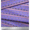 thumbnail image 3 of Soimoi Purple Cotton Poplin Fabric Aztec Geometric Print Fabric by the Yard 42 Inch Wide, 3 of 3