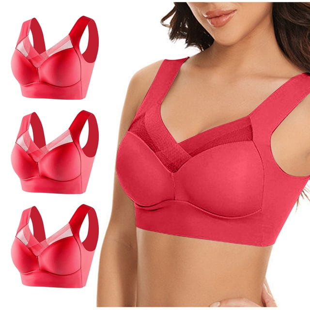 Bras for Women, Womens 3PC Strapless Underwear with Thin Side Collection and Daily Bra