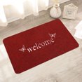 thumbnail image 4 of kurtrusly Tapis de Porte Antidérapant à Absorption d'Eau Super Forte pour Entrée Intérieure et Extérieure, Papillons, Rouge Foncé, 1 Ensemble, 4 of 6