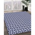 thumbnail image 3 of Ahgly Company Tapis d'Intérieur Lavables en Machine, Carrés Transitionnels Bleu Ciel, Carrés de 4', 3 of 7