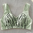 thumbnail image 2 of ManxiVoo Soutien-Gorge Sans Armatures à Fermeture avant pour Poitrine Généreuse Grande Taille Bonnet Soutien Ajustement Confortable Style Camisole Sans Coutures Design Imprimé Taille P Vert Pâle, 2 of 6