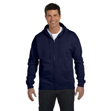 Hanes ComfortBlend EcoSmart Men`s Full Zip Hoodie, 2XL, Navy