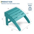 thumbnail image 2 of HDPE Outdoor Ottoman Foot Rest for Adirondack Chair, Weather Resistant Patio Footstool for Porch, Pool, Lawn and Backyard, 2 of 7
