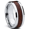 thumbnail image 5 of 8MM Men's Tungsten Carbide Ring Wedding Band Wood Inlay, 5 of 5