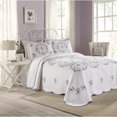 thumbnail image 3 of MODERN HEIRLOOM Collection Couvre-Lit Rempli de Coton Gwen, Grand Lit, 102 par 118 Pouces, Blanc, 3 of 4