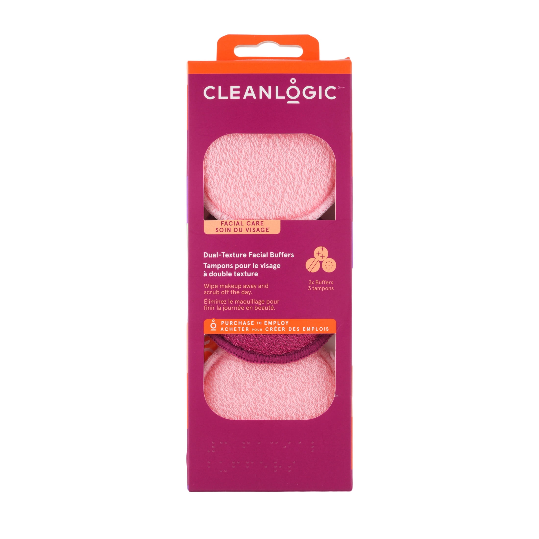 Tampons pour le visage à double texture Cleanlogic