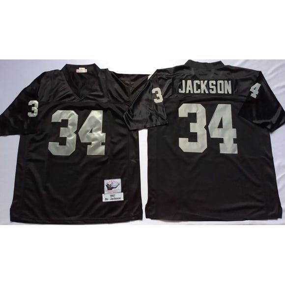 Mens Oakland Raiders Jackson #34 Vintage Football Jersey Black