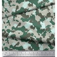 thumbnail image 3 of Soimoi Moss Georgette Fabric Two Tone With Grey Camouflage Print Sewing Fabric Yard 42 Inch Wide, 3 of 3