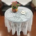 thumbnail image 2 of Pompotops Table Cloth Cover White Vintage Lace Tablecloth Home Party Xmas Decor Clearance, 2 of 3