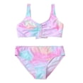 thumbnail image 1 of Kid Girl Swimsuit 2 Piece Beach Bikini Bathing Suit Ruffle Floral Pattern Toddler Bathing Suit 13-14 Years, 1 of 7