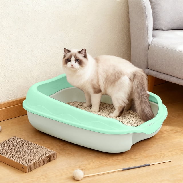 Pet Housing Accessory for Cat Litter Enclosure with Odor Control and Breathable Design Easy Observation and Durable Construction for Indoor Use