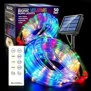 Bell + Howell Bionic 50 Ft. Solar Powered and USB Color Changing LED Rope Lights