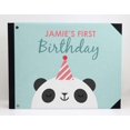 thumbnail image 2 of Darling Souvenir Panda Bleu et Casquette Festive Imprimée Couverture Reliée Rigide Livre d'Or Personnalisé pour Fête d'Anniversaire Panneau d'Invité InBookRegistre-9 x 12 Pouces, 2 of 4