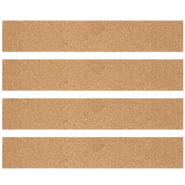 FRCOLOR cork board strips Light Brown Cork Bulletin Board Strips for Office Use Simple Design Durable and Practical 4Pcs,11.81"X1.97"X0.47"