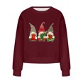 thumbnail image 4 of EGNMCR Chandail de Noël Mode Femme Ample Imprimé de Noël Manches Col Rond, 4 of 4