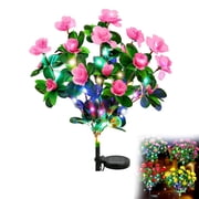 SSZMDLB Solar Azalea Ground Lights, Waterproof Solar Powered Outdoor Garden Stake Lights, Solar Flower Lights for Courtyard, Yard, Lawn and Pathway Decoration, Solar Landscape Lighting