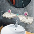 thumbnail image 4 of Luzkey Suction Cup Shower Shelf Storage Rack Detachable No Drill Hanging Makeup Organizer Shower Basket for Pantry Dorm Cabinet Door pink, 4 of 5