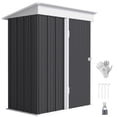 thumbnail image 1 of Outsunny Remise de Rangement Extérieure Petite 5 X 3 Pi avec Tablette Ajustable Gris Foncé, 1 of 10