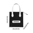 thumbnail image 3 of Large Capacity Lunch Bag Rice Insulated Waterproof Ice Bag For Office Handheld Storage Black Color Polyester Material Black, 3 of 6