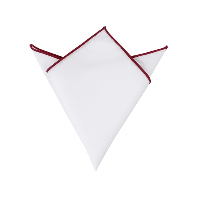 INSPIRE CHIC Men's Pocket Square Cotton Handkerchiefs for Suits Jacket Burgundy One Size
