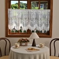 thumbnail image 4 of Tyidzon Arched Lace Curtain Fabric Semi Sheer Chiffon With Embroidery With Rod Pocket Designs For Doors And Windows, 4 of 6