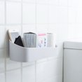 thumbnail image 4 of 2Pcs Free Perforation Wall Receives Frame Geometrical Modelling Organizer for Toilet Bathroom (White), 4 of 6