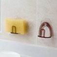 thumbnail image 1 of Oleegame 1PC Shower Soap Dish With Hook Kitchen Sink Soap Rack Drainer Rack Sink Rack Kitchen Suction Cup Sponge Brown, 1 of 3