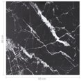 thumbnail image 3 of vidaXL Table Noire 60x60 cm 6 mm Verre Trempé avec Design Marbre, 3 of 3
