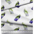 thumbnail image 3 of Soimoi Satin Silk Fabric Swirl & Floral Block Print Fabric by Yard 42 Inch Wide, 3 of 3