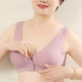 thumbnail image 4 of Timegard Wireless Bras for Women Plus Size Front Closure Button Full Support Breathable Comfy Seniors Bra, 4 of 7